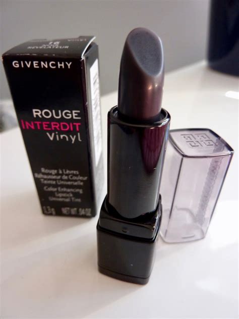 givenchy rouge interdit vinyl in shade noir revelateur|Givenchy rouge interdit temptation lipstick.